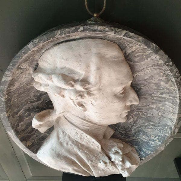 photo vintage A Pair Of Scagliola Roundels, 1800s