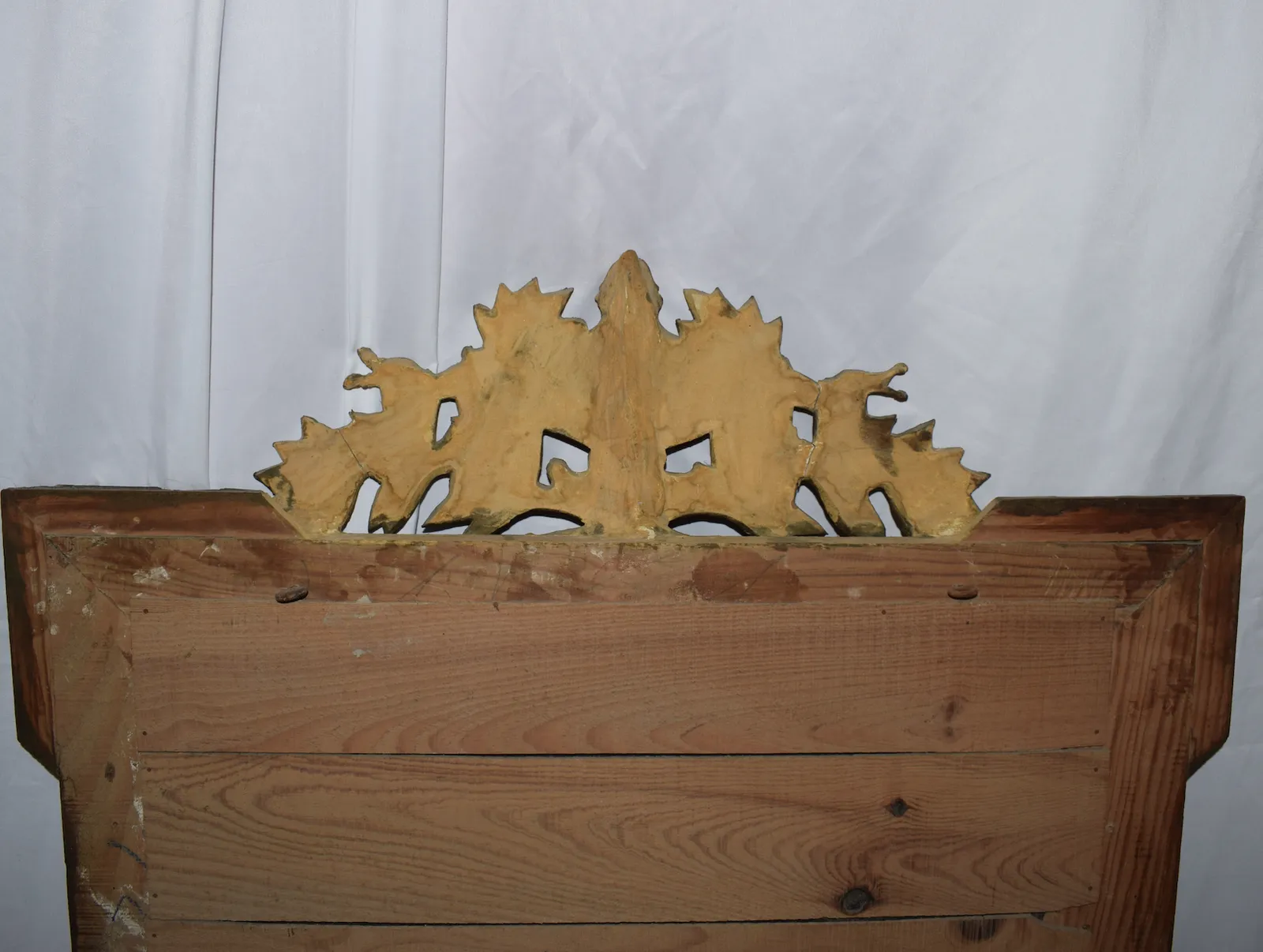 photo for sale A French Napoleon III Gilt Gold Mirror With A Stucco Plaster Frame