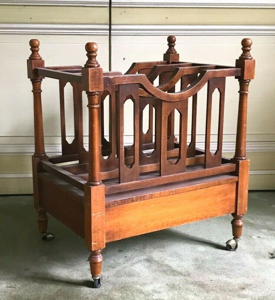 20th Century Mahogany Magazine Rack