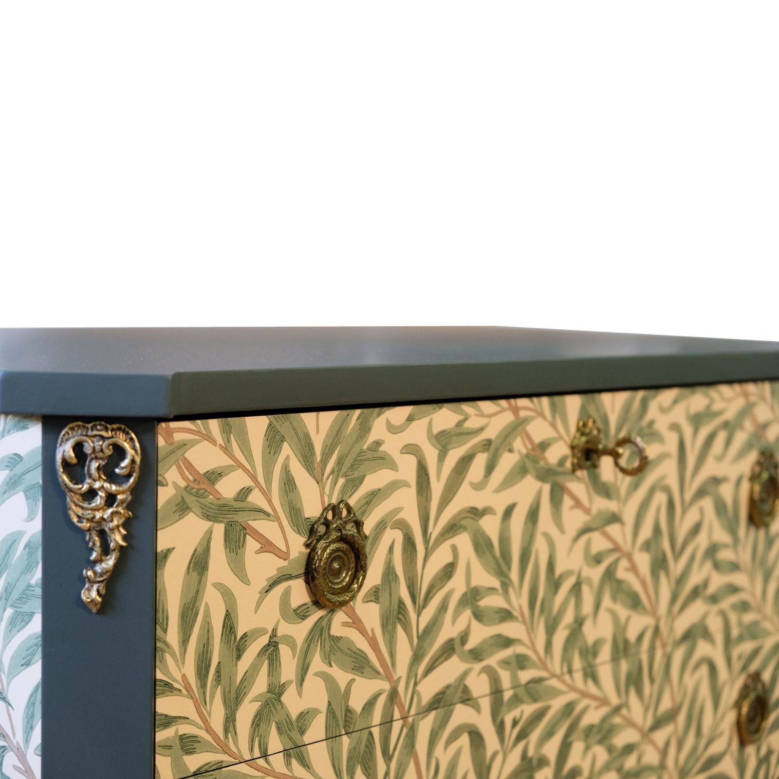 Gustavian Style Commode With William Morris Classic Design photo vinterior