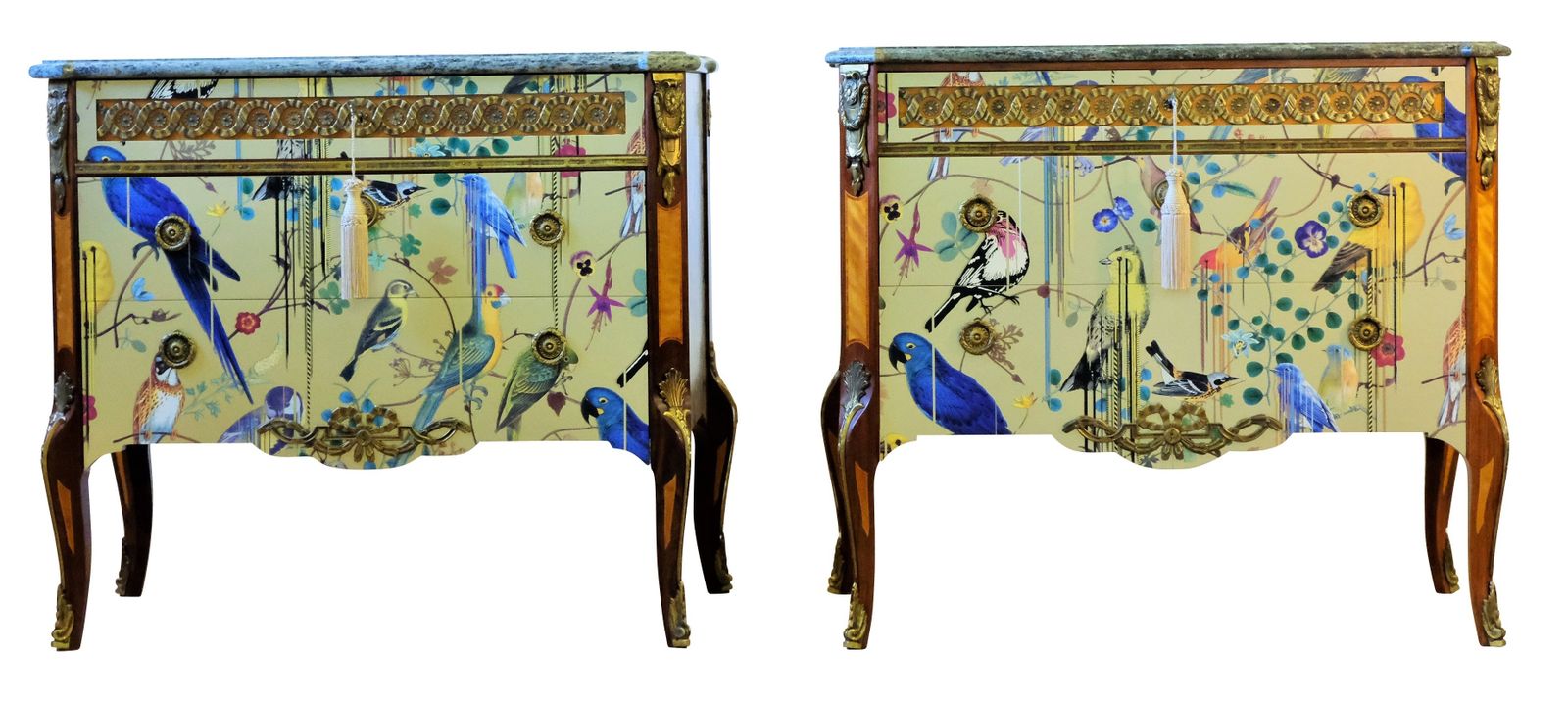 Gustavian Haupt Chest With Three Drawers In A Gold Christian Lacroix Design photo for sale