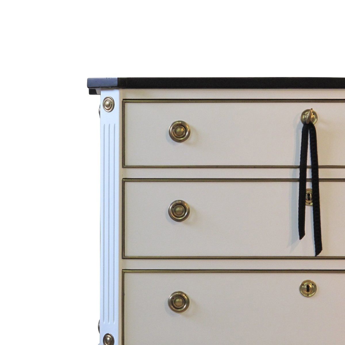 Vintage Gustavian Antik Byrå White Chest photo for sale