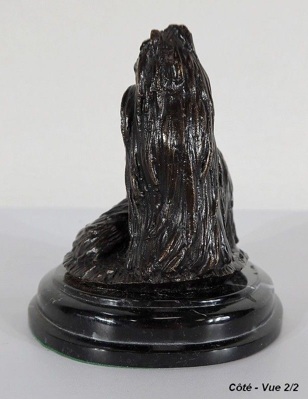 photo for sale Couple Of Hard Metal Yorkshires, French School   Early 20th Century
