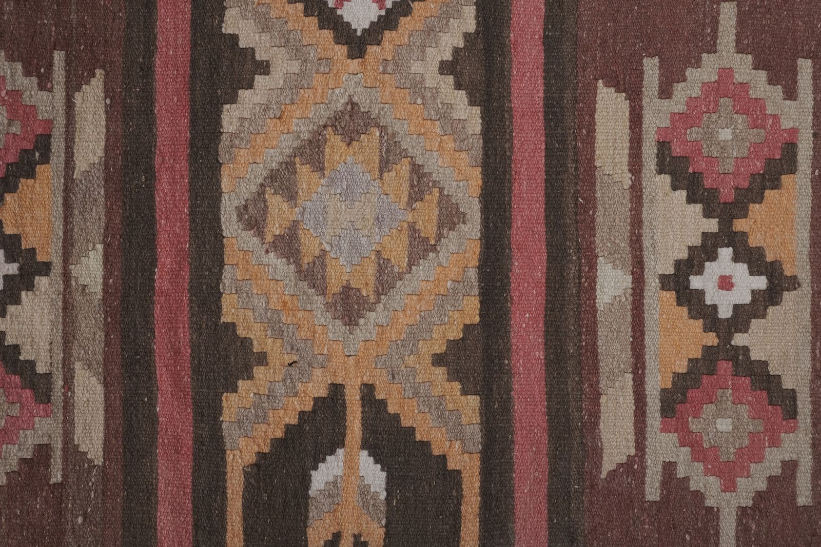 Turkish Puprle Brown Kilim Extra Long Hallway Runner With Boho Chic Style 78 X 728 Cm photo buy