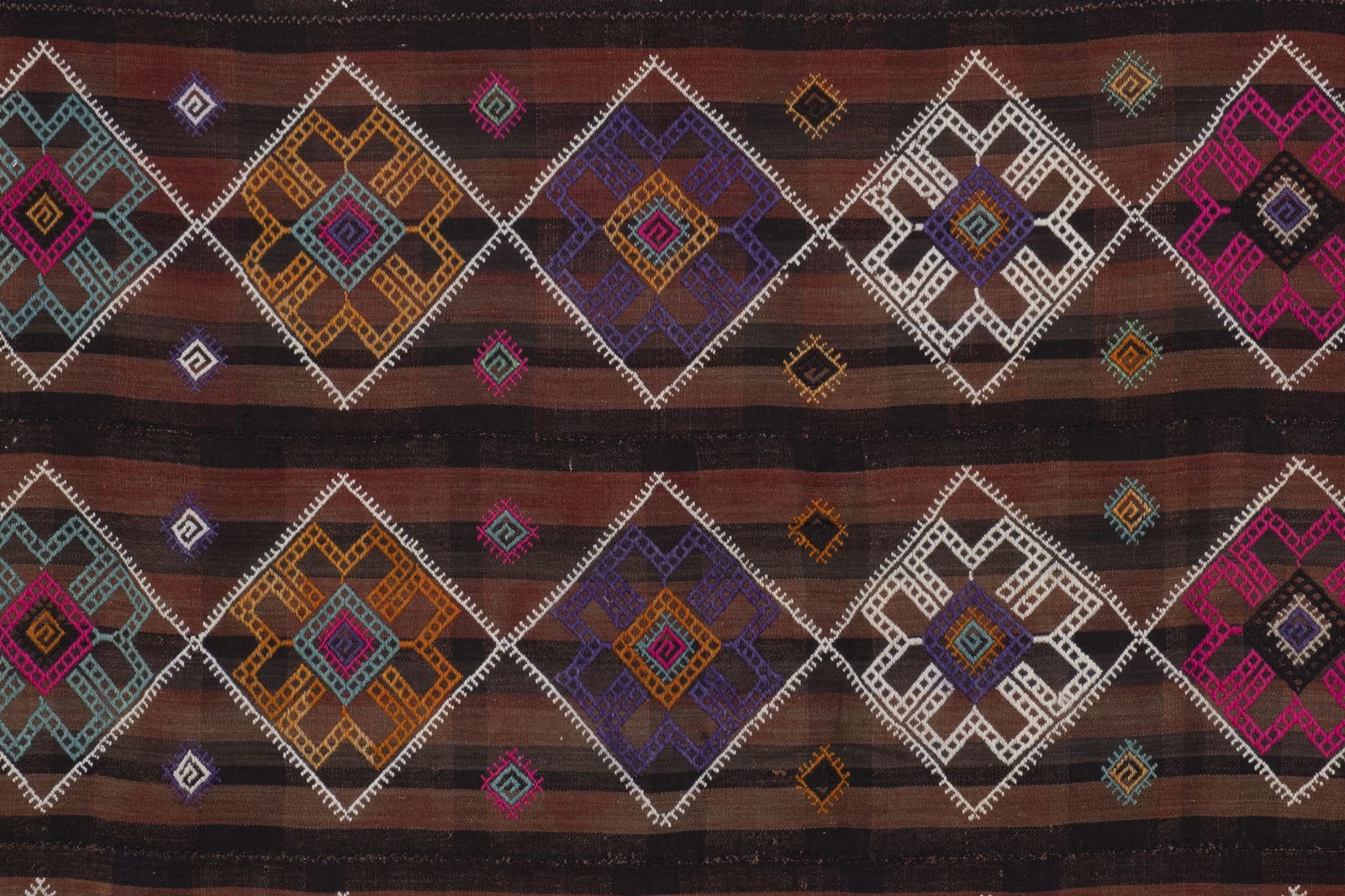 Turkish Tribal Nomadic Flat Weave Pink Tone Kilim Rug  162 X 323 photo buy