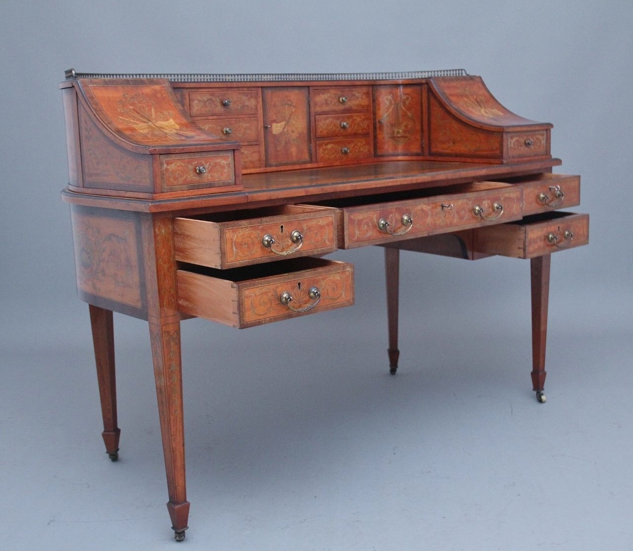 19th Century Satinwood And Inlaid Carlton House Desk photo 11950.0