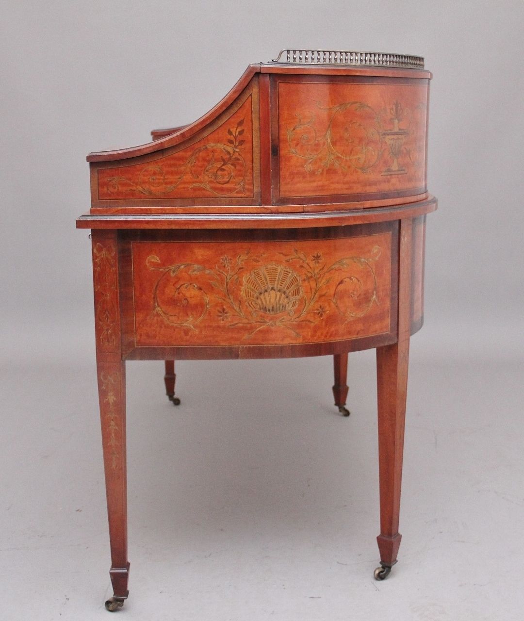 photo for sale 19th Century Satinwood And Inlaid Carlton House Desk