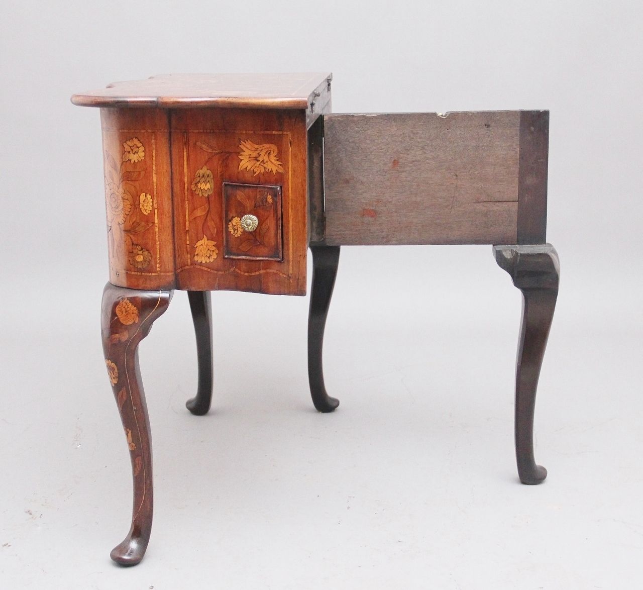 18th Century Dutch Marquetry Walnut Side Table photo Furniture