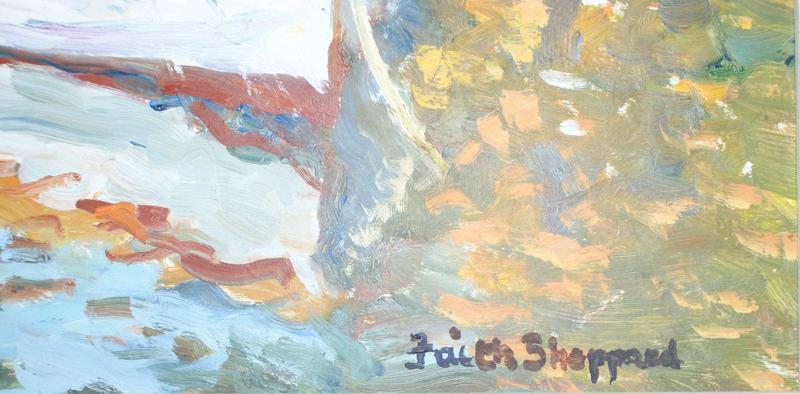Oil Painting Faith Sheppard, 1970s photo Art