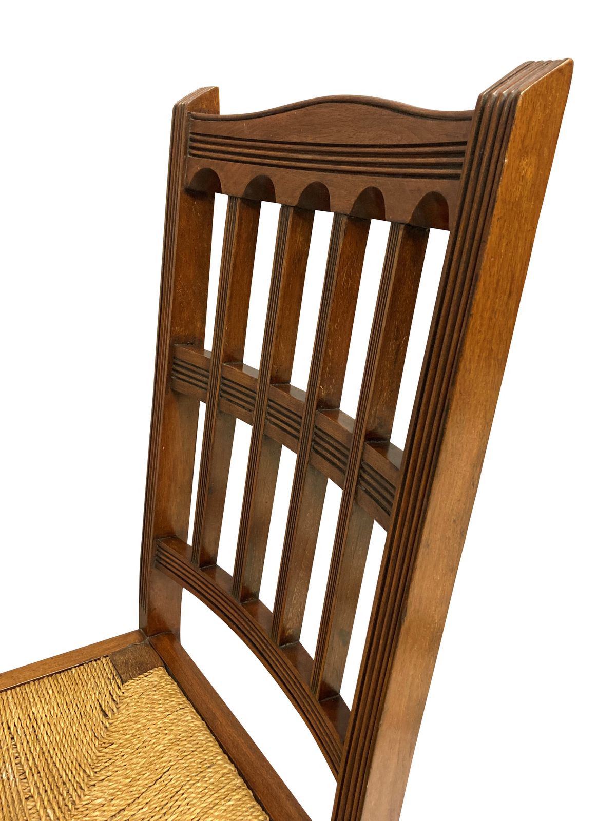 A Set Of Four English Mahogany Aesthetic Movement Dining Chairs photo vintage
