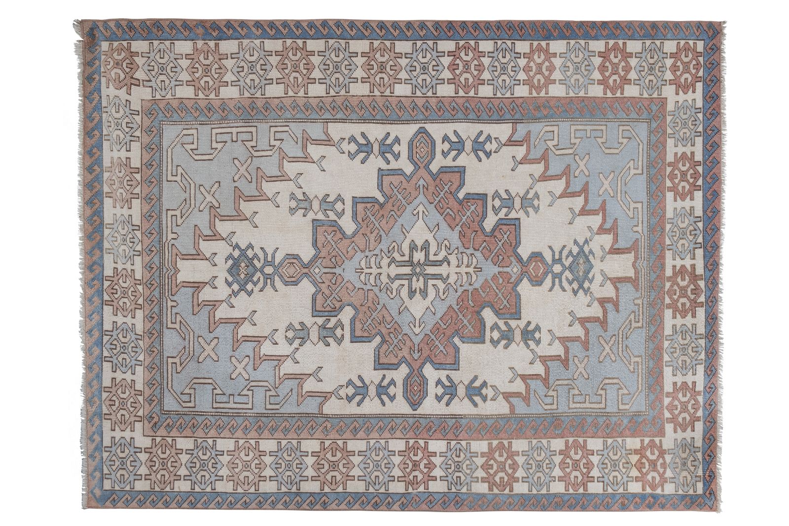 Textiles Vintage Oversize Gray Turkish Oushak Rug  173 X 227 Cm photo