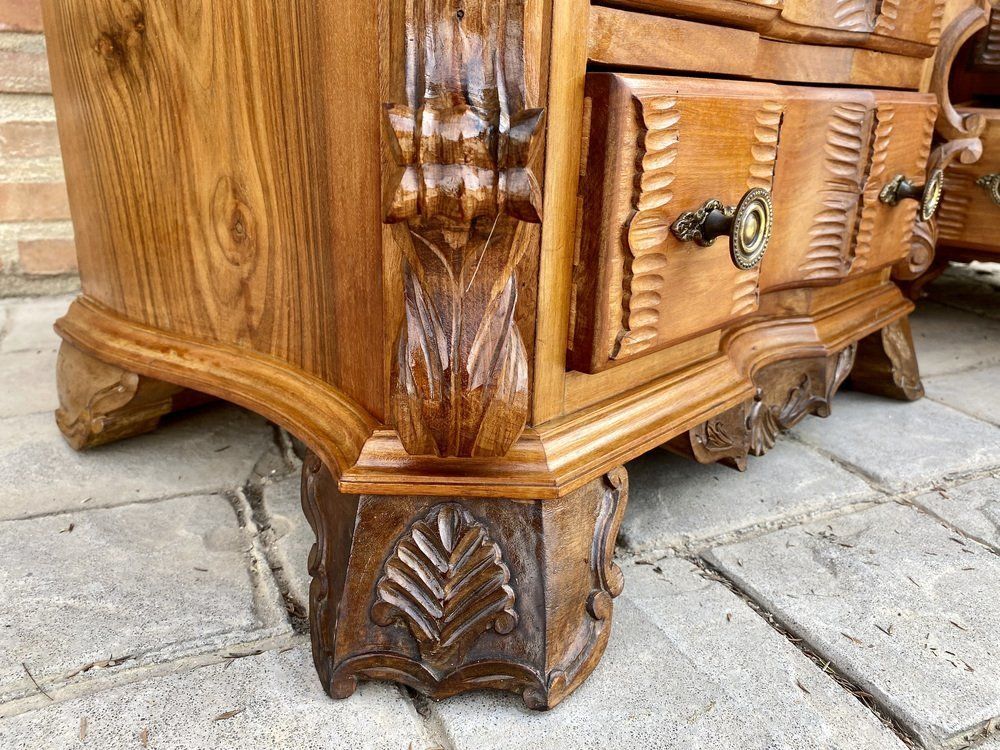 4315.0 Early 20th Century Italian Burl Walnut And Fruitwood Bedside Commodes, Set Of 2 photo