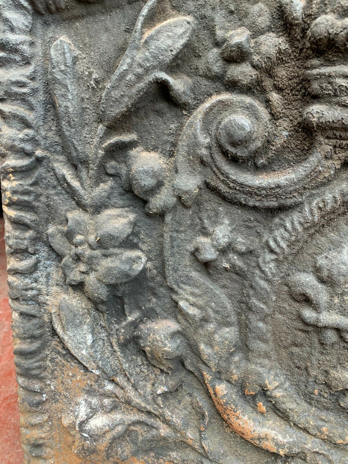 19th Century Cast Iron Fireplace Bottom Plate photo vinterior