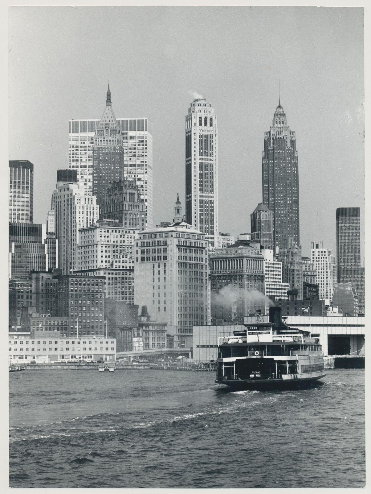 New York City, Waterfront, Black And White, USA