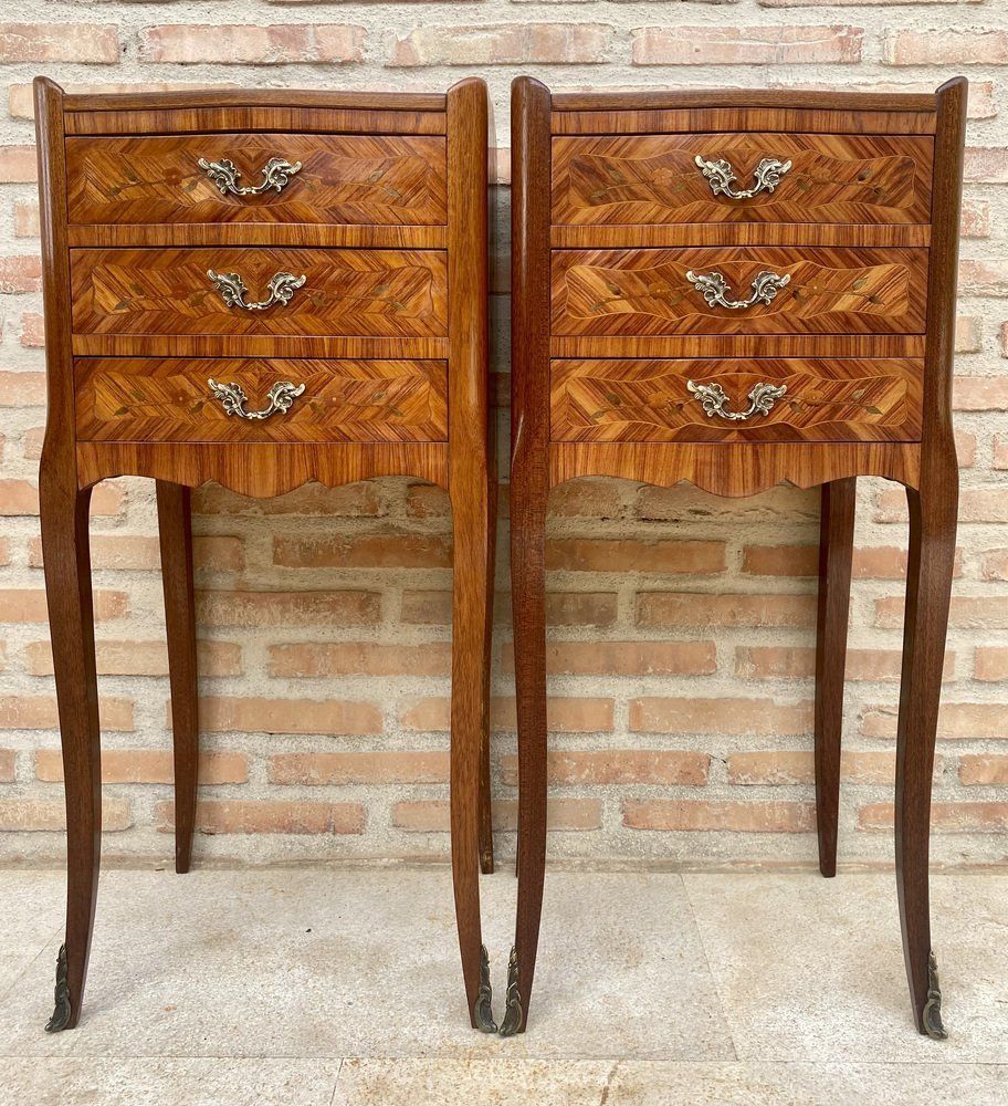 Tulipwood Bedside Tables, Set Of 2