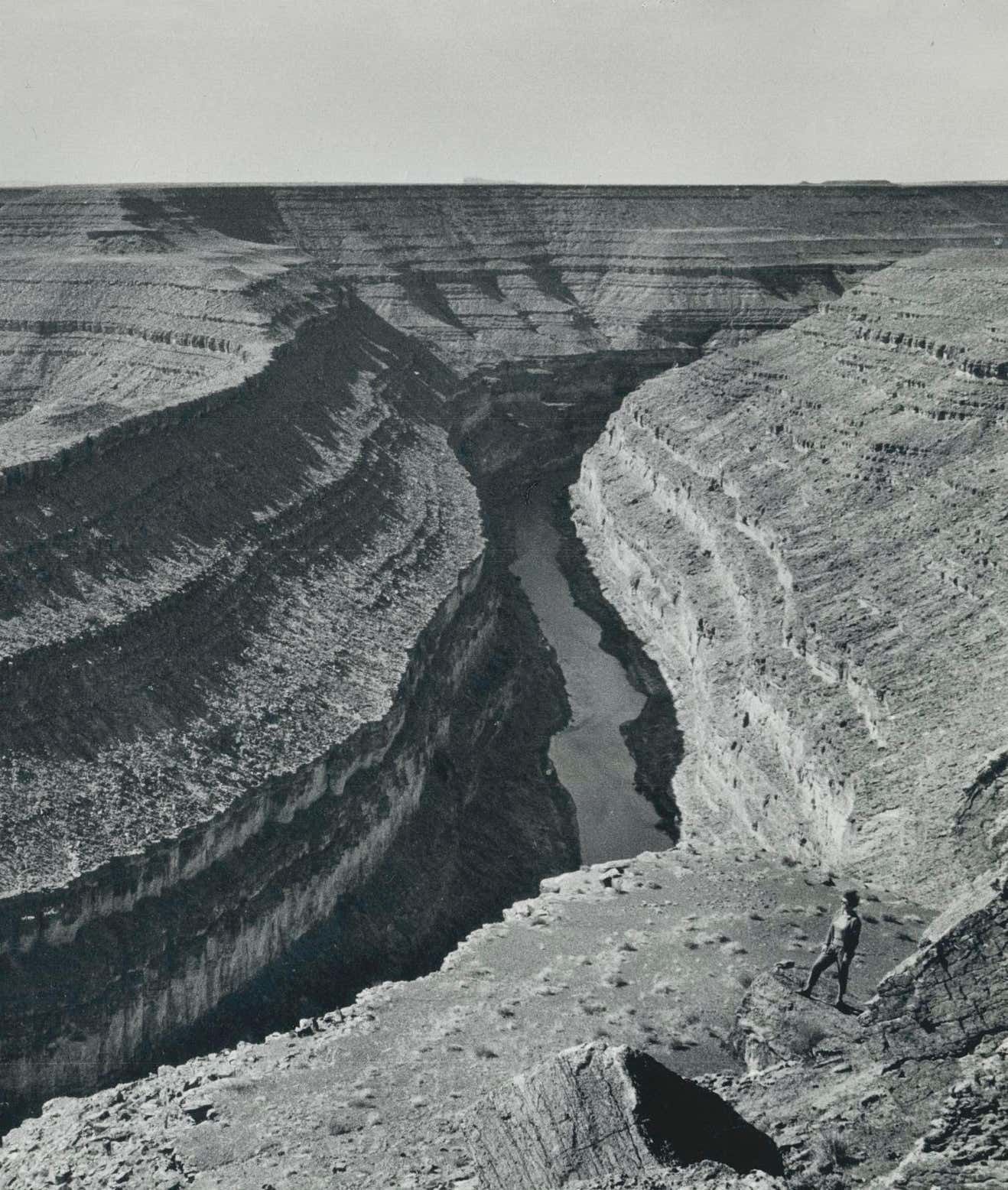Erich Andres Gooseneck, Grand Canyon, Utah, Silver Gelatine Print, USA 1960s, photo furniture
