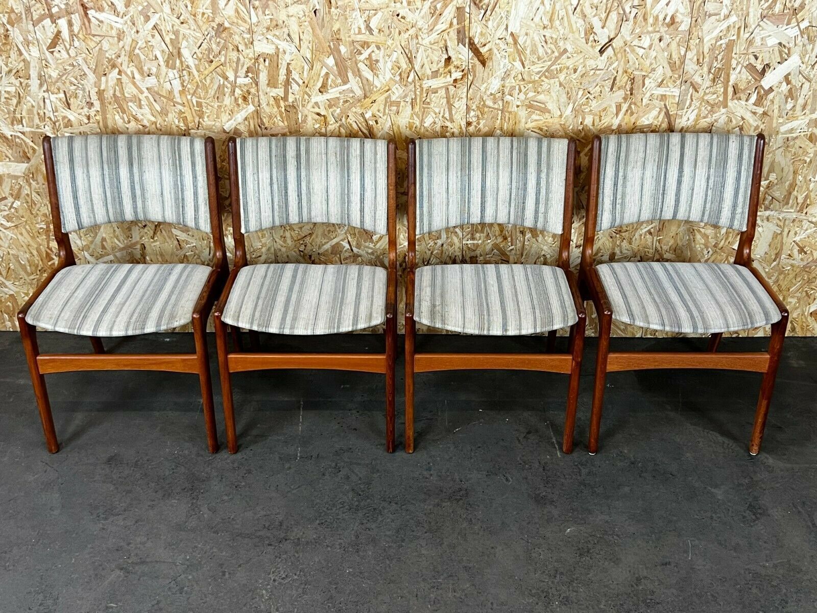 4x 60s 70s Teak Chairs Chair Dining Chair Henning Kjaernulf Danish 60s photo furniture