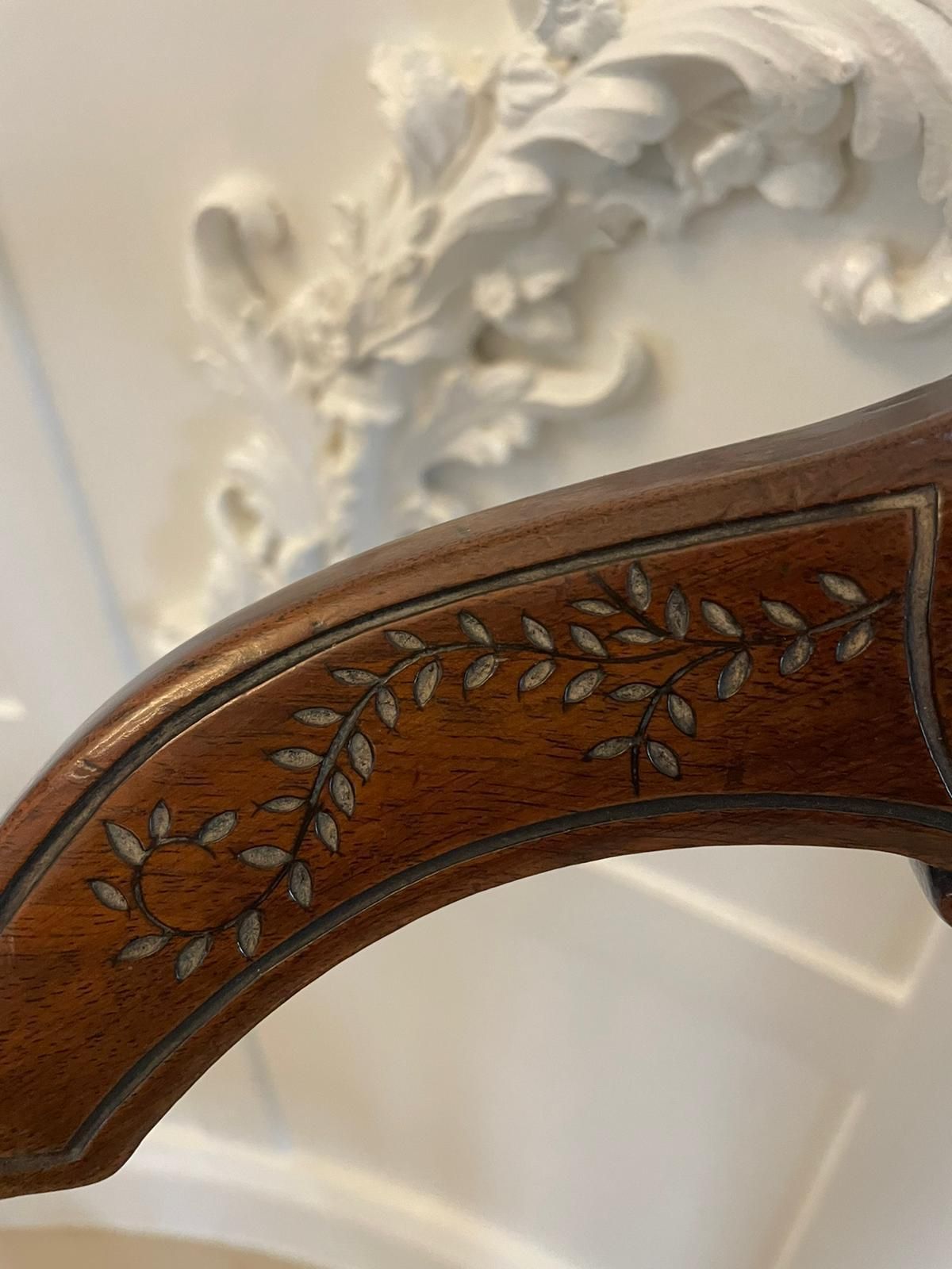 Pair Of Antique Victorian Quality Carved Walnut Side Chairs photo vintage