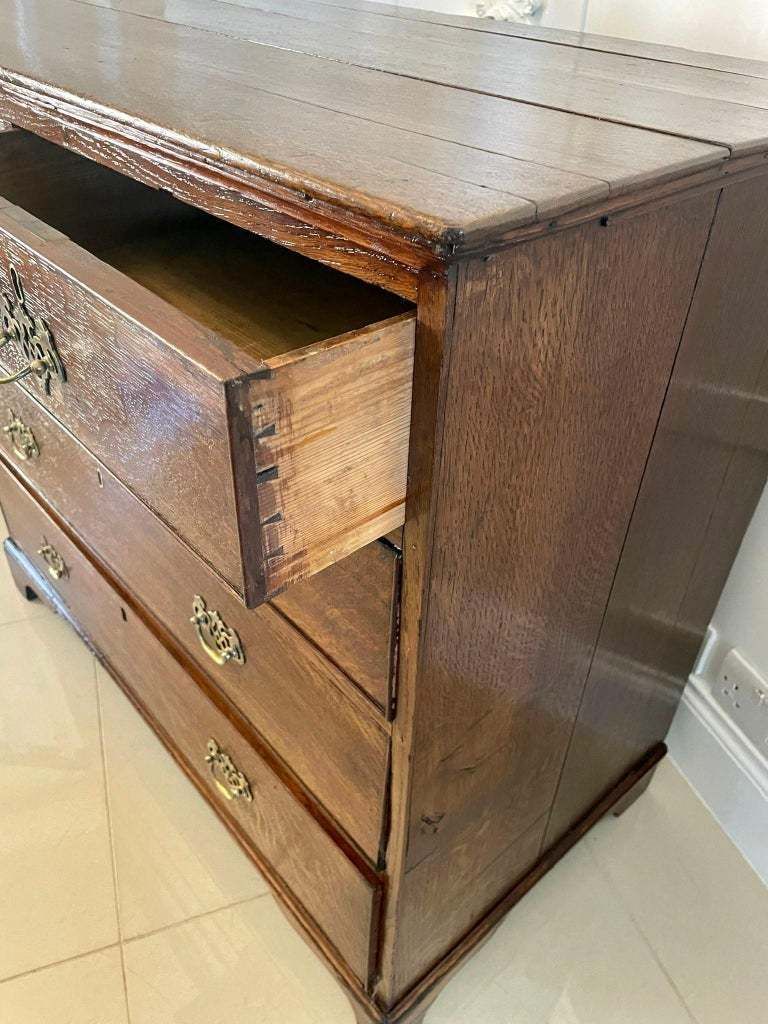Antique George III Quality Oak Chest Of Drawers photo 1495.0