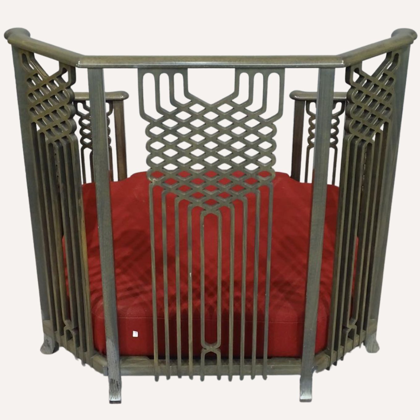 Italian Large "Chinoiserie" Lounge Chair By Giorgetti, 1970s 1980s photo Furniture