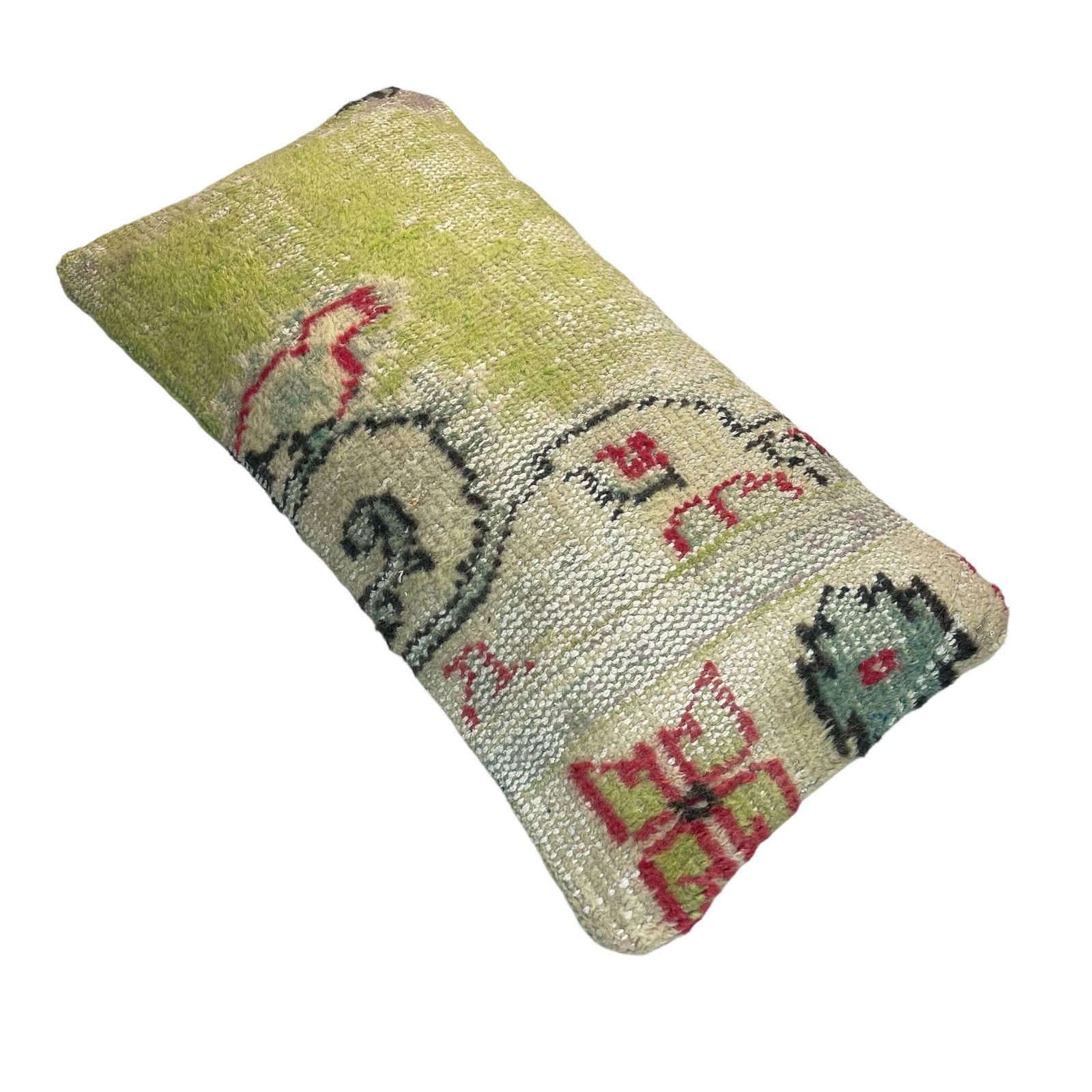 12'' X 24'' Vintage Hand Made Rug Cushion Cover, 30 X 60 Cm Decorative Rug Pillow Cover, Large Vintage Turkish Rug Cushion Cover photo furniture