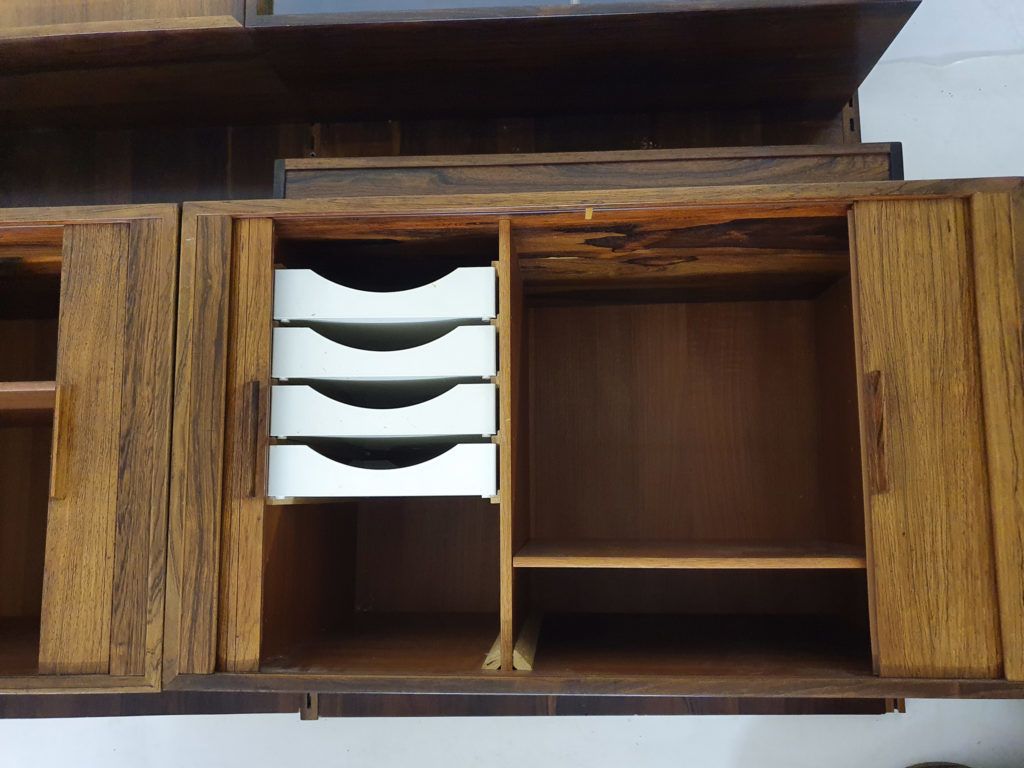 photo for sale Rosewood Wall Unit By Kai Kristiansen For Feldballes Mobelfabrik, Denmark 1950's