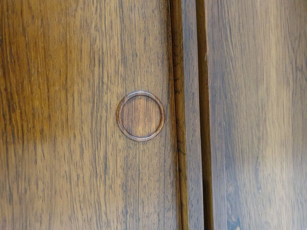 photo vintage Rosewood Wall Unit By Kai Kristiansen For Feldballes Mobelfabrik, Denmark 1950's