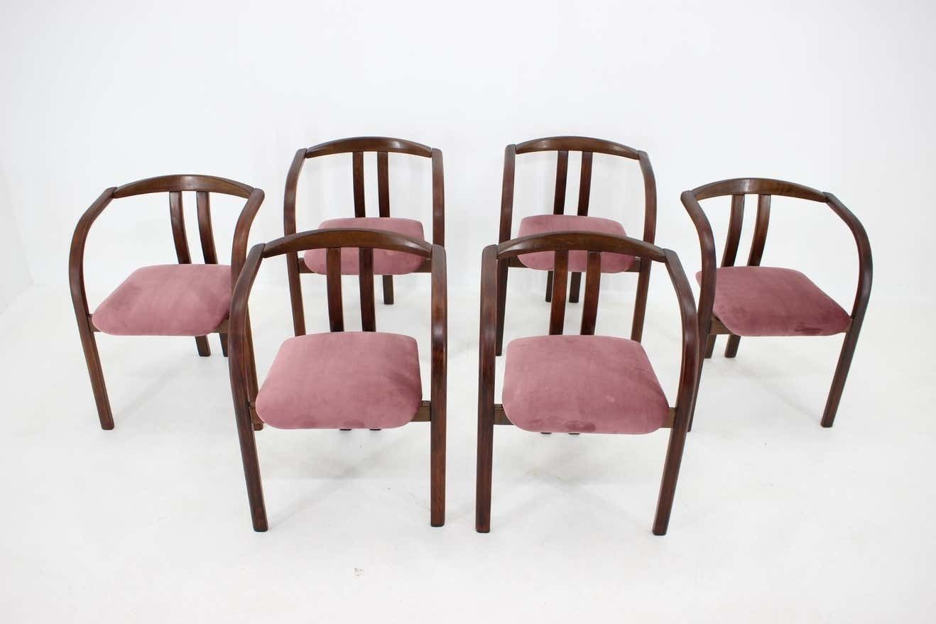 1980s Set Of 6 Rare Dining/Side Chairs By Ton photo buy