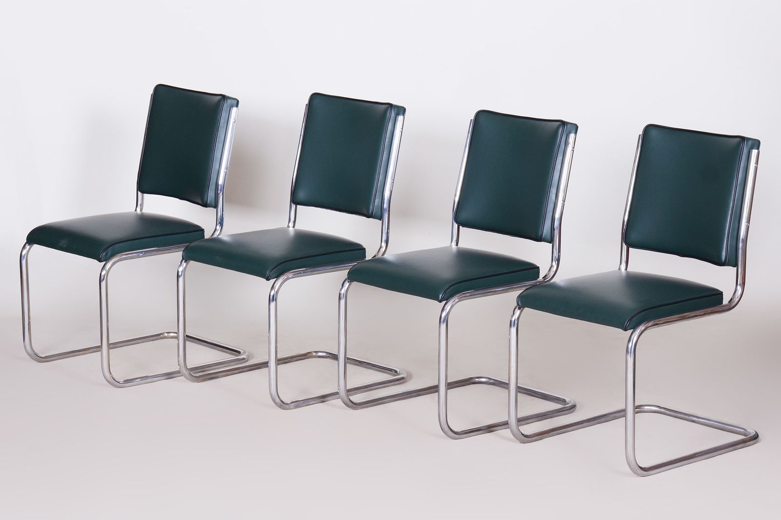 Set Of Four Bauhaus Dining Chairs Designed By Anton Lorenz For Slezak Factories photo buy