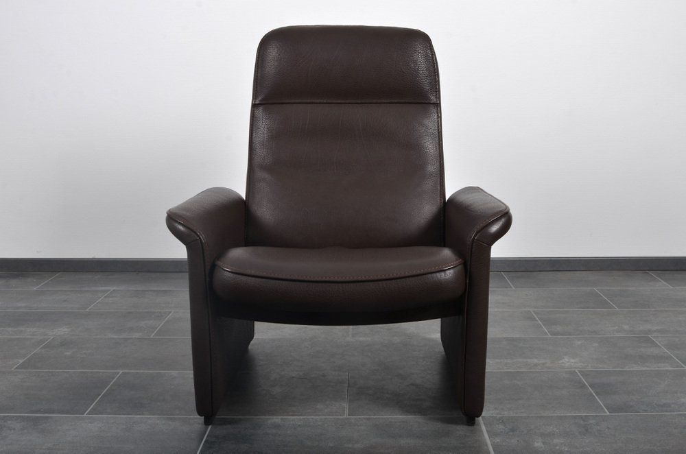 Ds 50 Cigar Brown Neck Leather Armchair By De Sede photo vintage