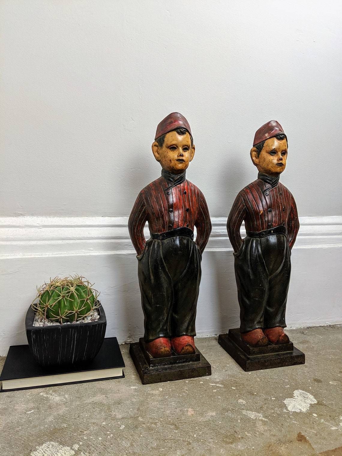 Decorative Antique Figures   Fire Fenders photo vintage