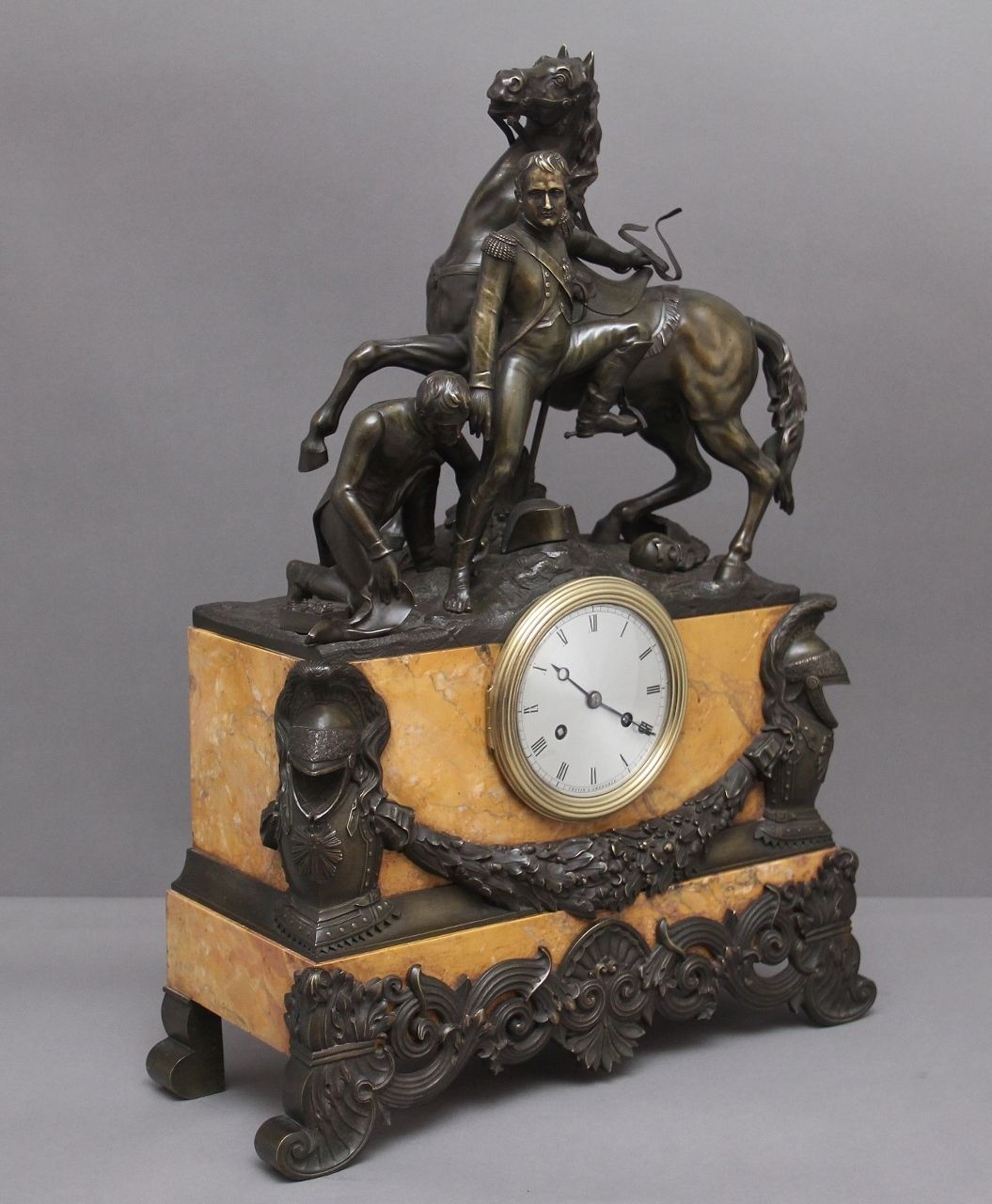 Fabulous Quality Early 19th Century Marble And Bronze Mantle Clock photo furniture