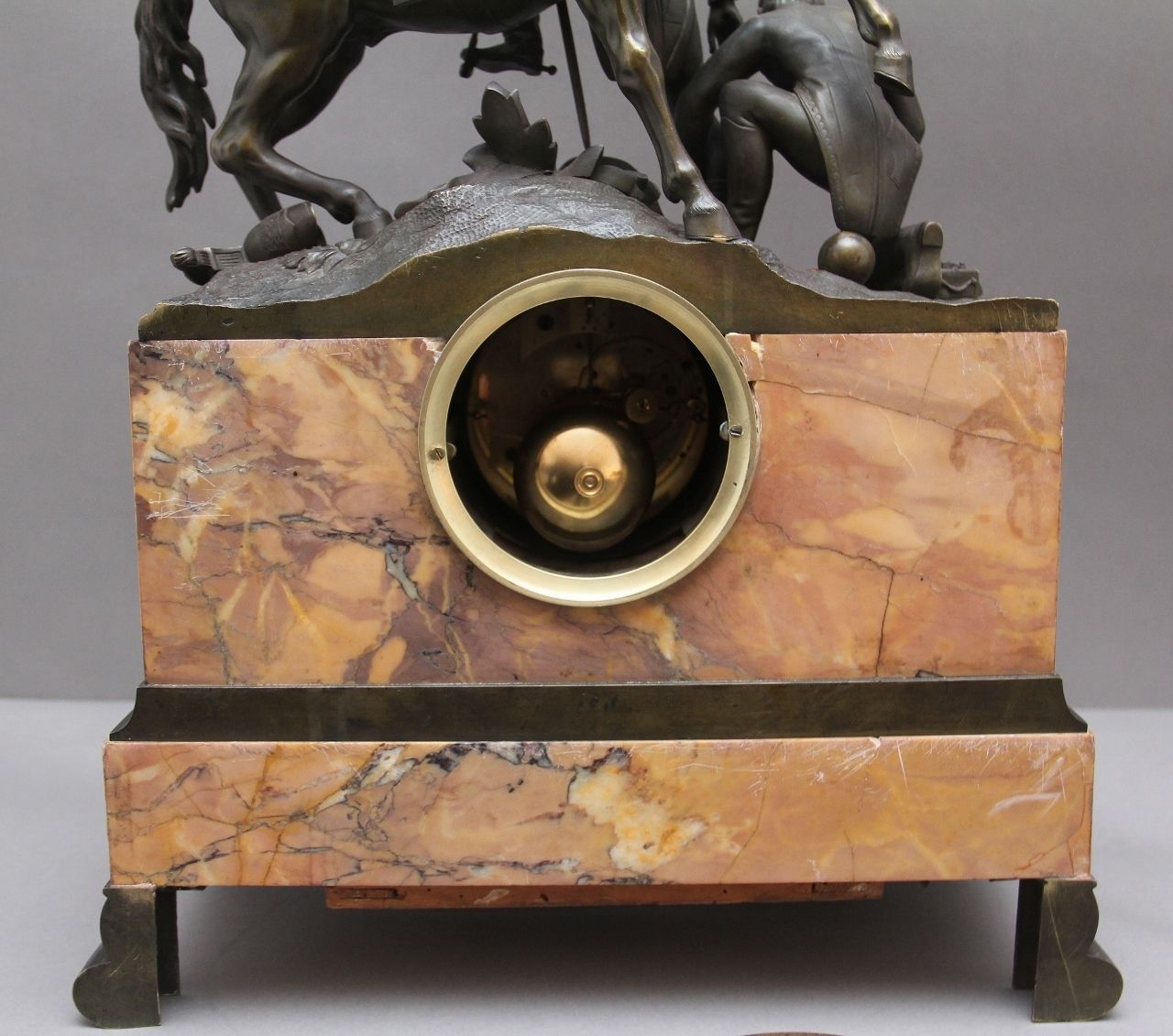 photo vintage Fabulous Quality Early 19th Century Marble And Bronze Mantle Clock