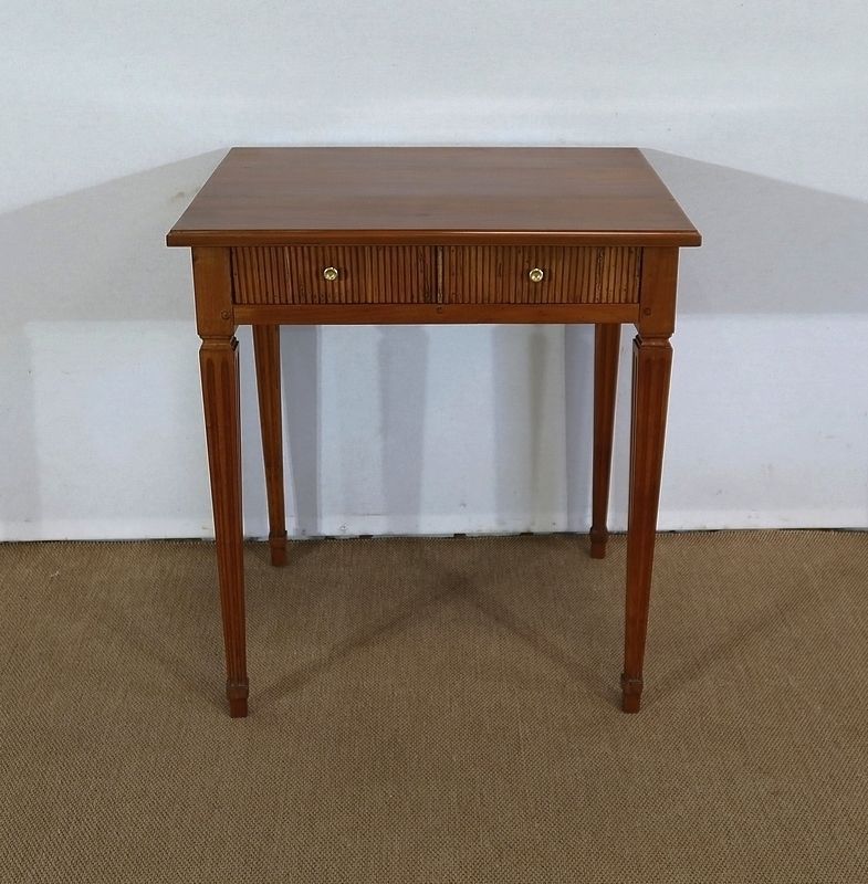 Small Table In Solid Cherry, Louis XVI Style, 1st Part Of The 19th Century photo vinterior