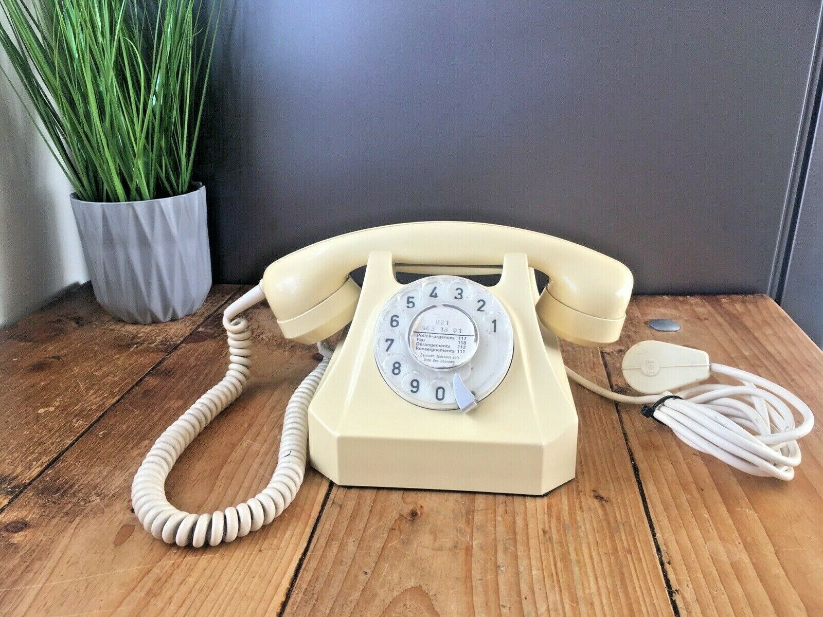 Art Deco Swiss German Weidmann Gfeller Bakelite Rotary Desk Phone Dial Landline Telephone