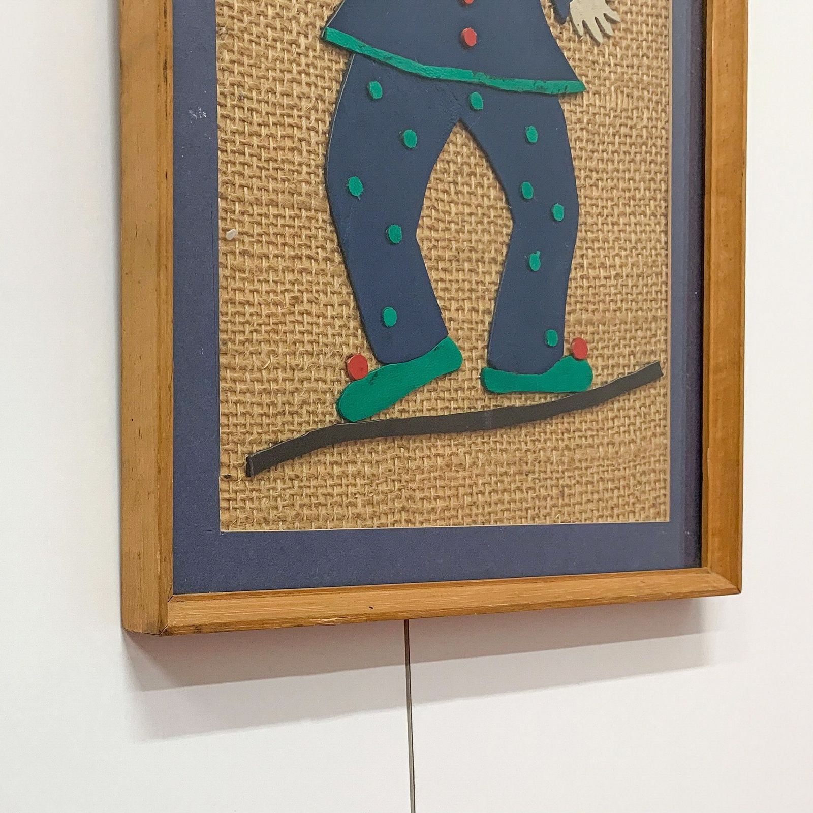 Leather Clown Collage On Hessian   British, C1960s photo Art