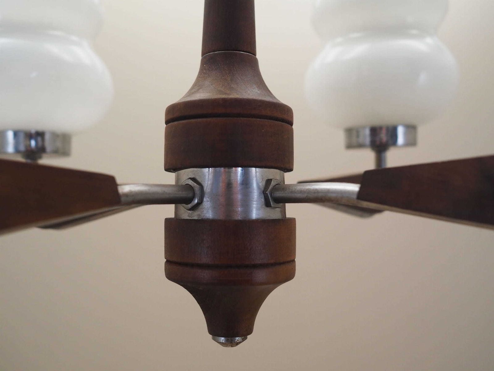 Wooden Chandelier, Danish Design, 1970s, Production: Denmark photo for sale