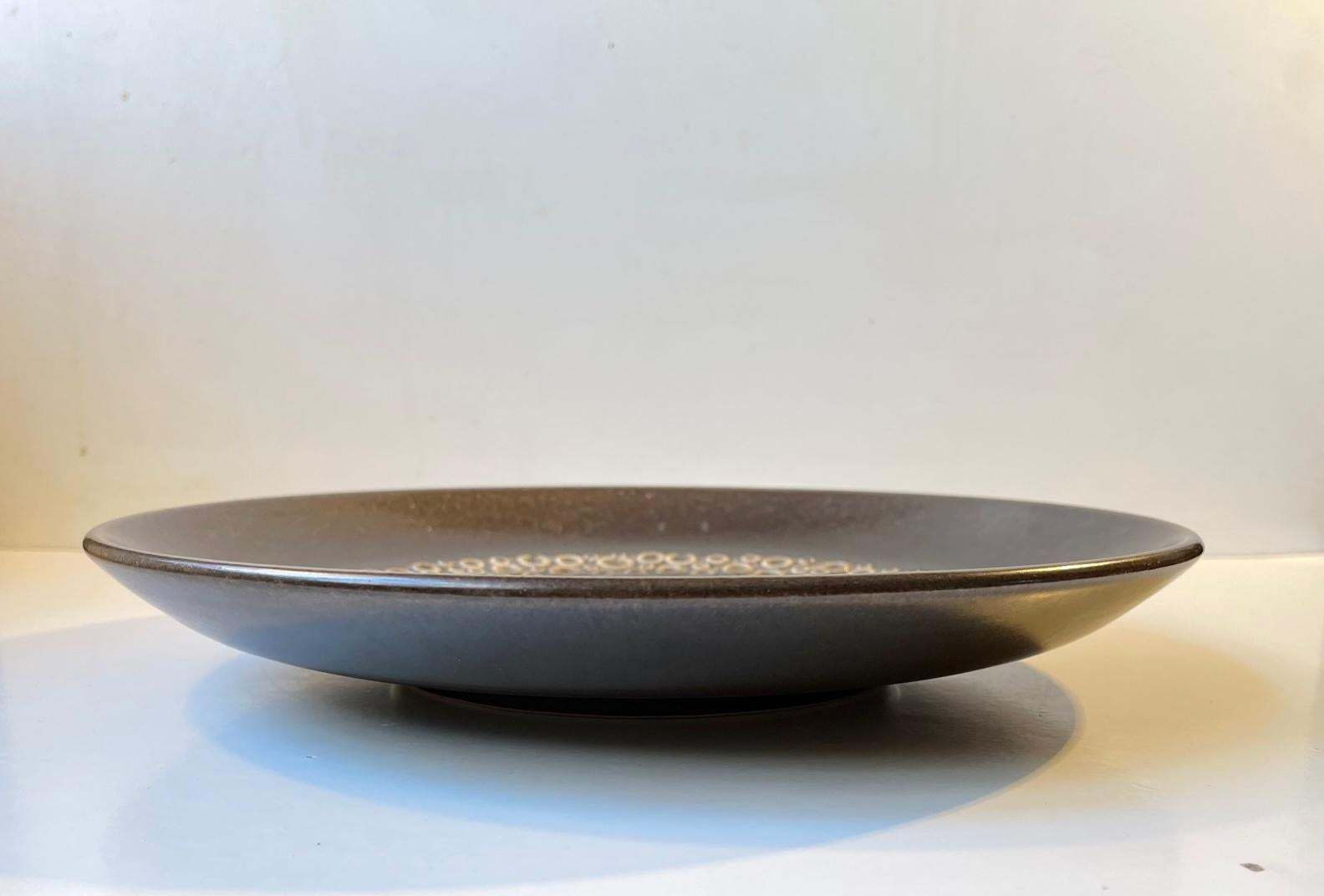Glazed Moon Surface Centerpiece Dish By Frederik Ravnild, Danish 1960s photo 295.0
