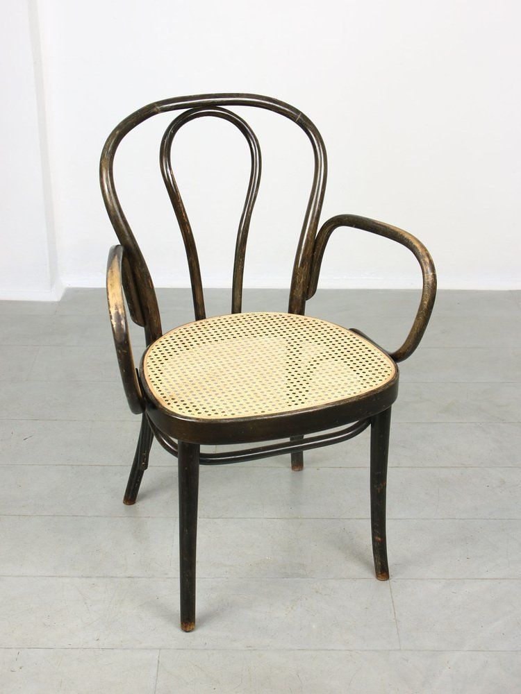 Black No. 218 Wide Armchair Chair By Michael Thonet photo furniture