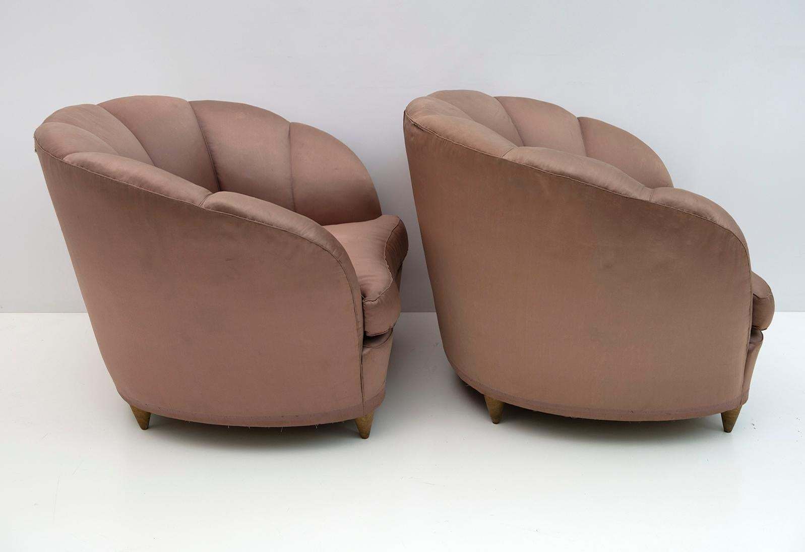 Gio Ponti Midcentury Rare Italian Curved Armchairs "Casa E Giardino" 1936, Pair photo vinterior