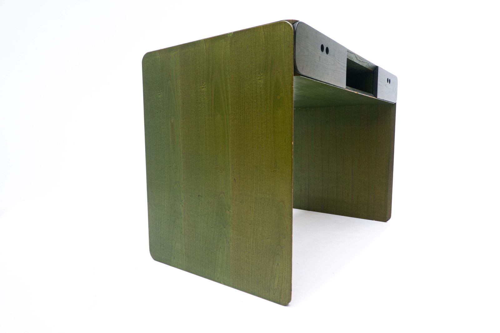 Mid Century Green Wooden Desk By Derk Jan De Vries   The Netherlands 1960s photo vinterior