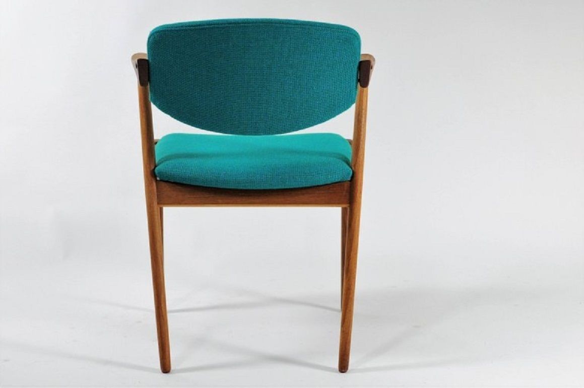 1960´S Kai Kristiansen Set Of Four Restored Teak Dining Chairs Custom Reupholstry Included photo for sale