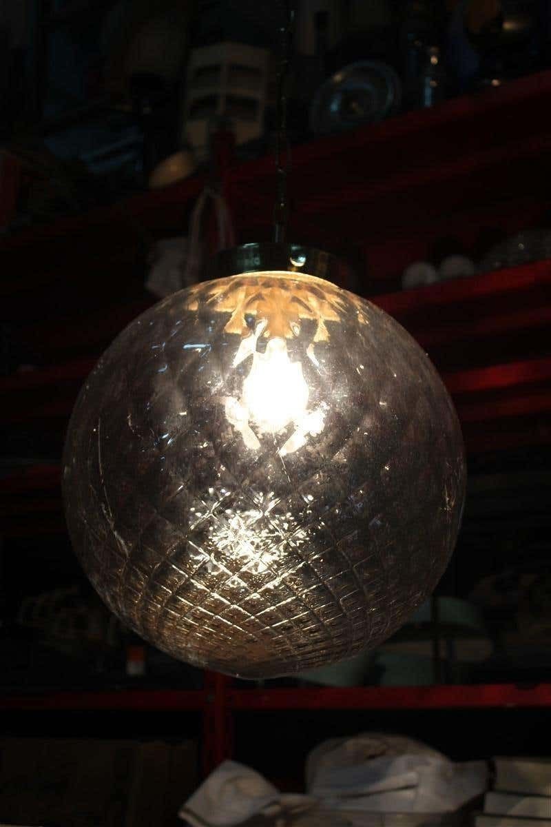 photo buy Chandelier Ball Murano Glass Venini Italian Design Brass Chain Gold 1960s