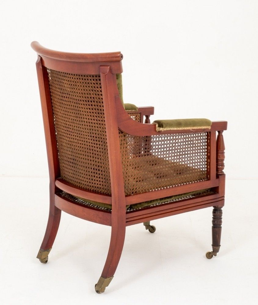Furniture William IV Bergere Chair   Antique Mahogany 19th Century photo