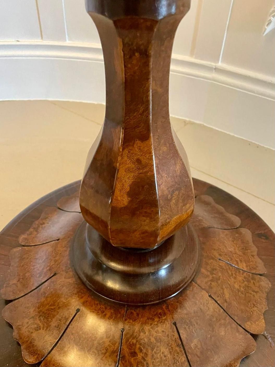photo furniture Fine Quality Antique Victorian Burr Walnut Freestanding Sewing Table