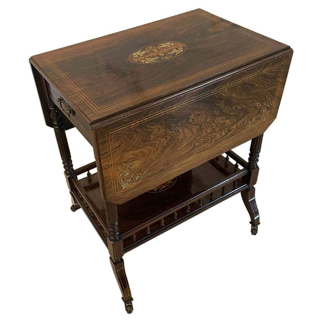 Outstanding Quality Antique Victorian Rosewood Inlaid Centre Table photo furniture
