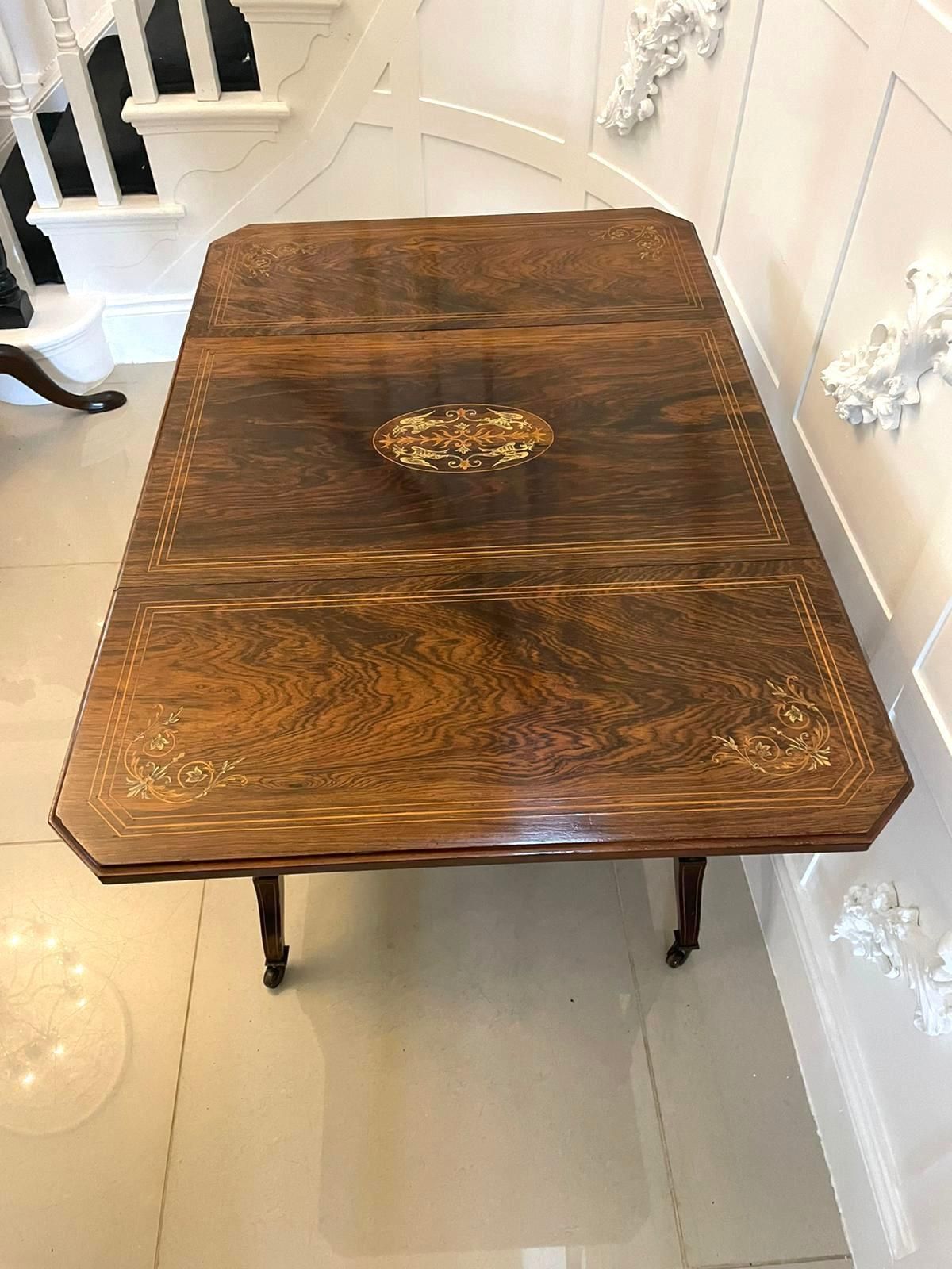 Outstanding Quality Antique Victorian Rosewood Inlaid Centre Table photo buy