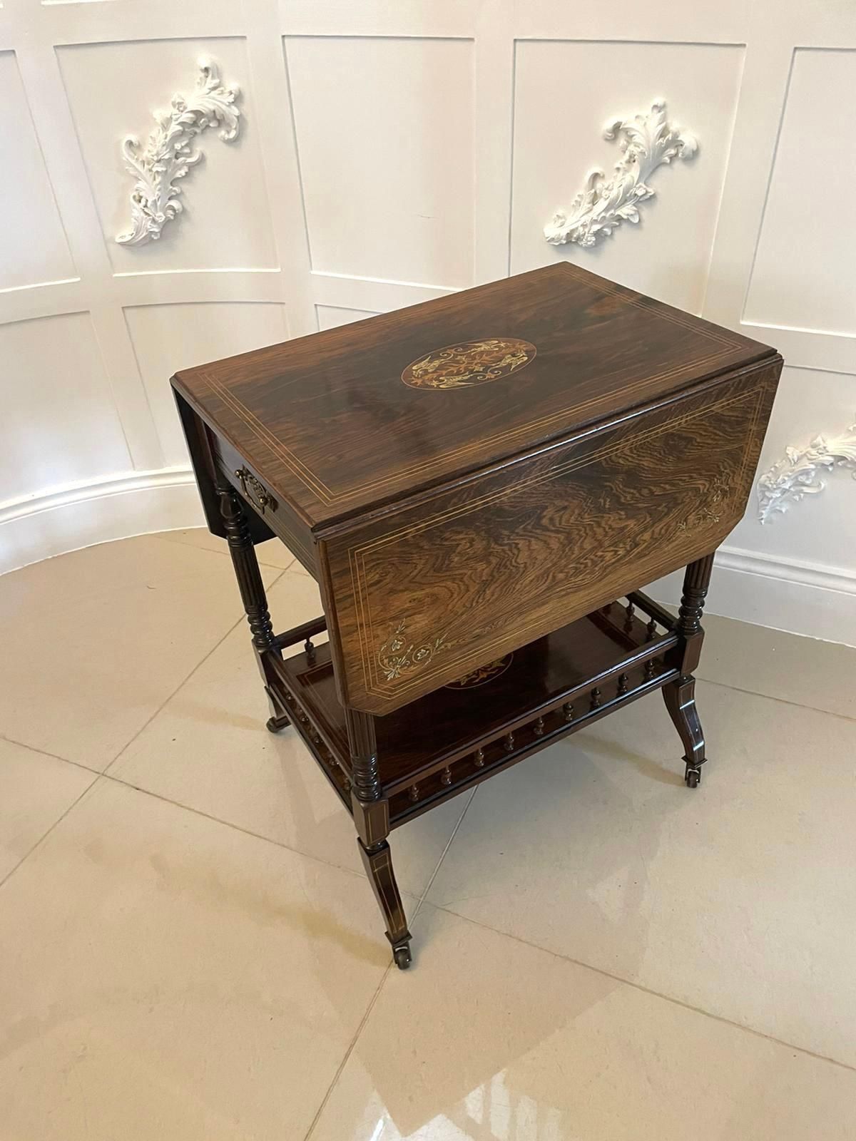 photo furniture Outstanding Quality Antique Victorian Rosewood Inlaid Centre Table