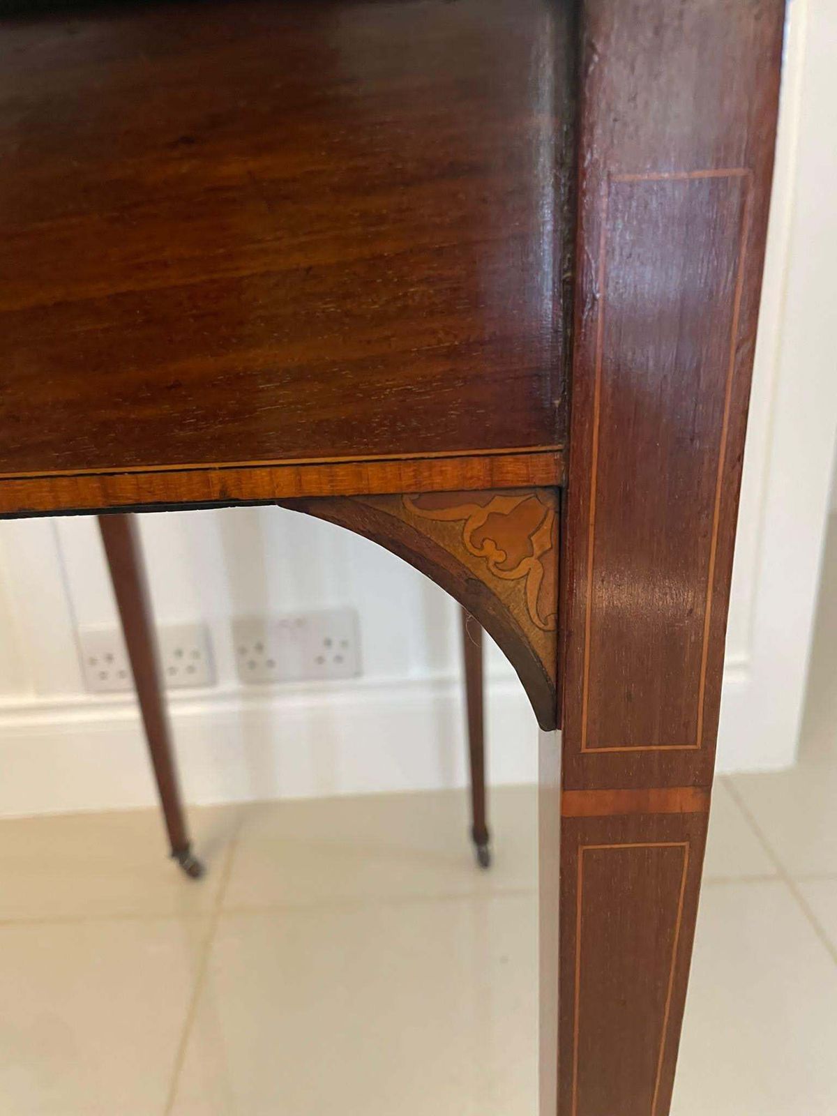 photo for sale Antique Edwardian Quality Mahogany Inlaid Games Table