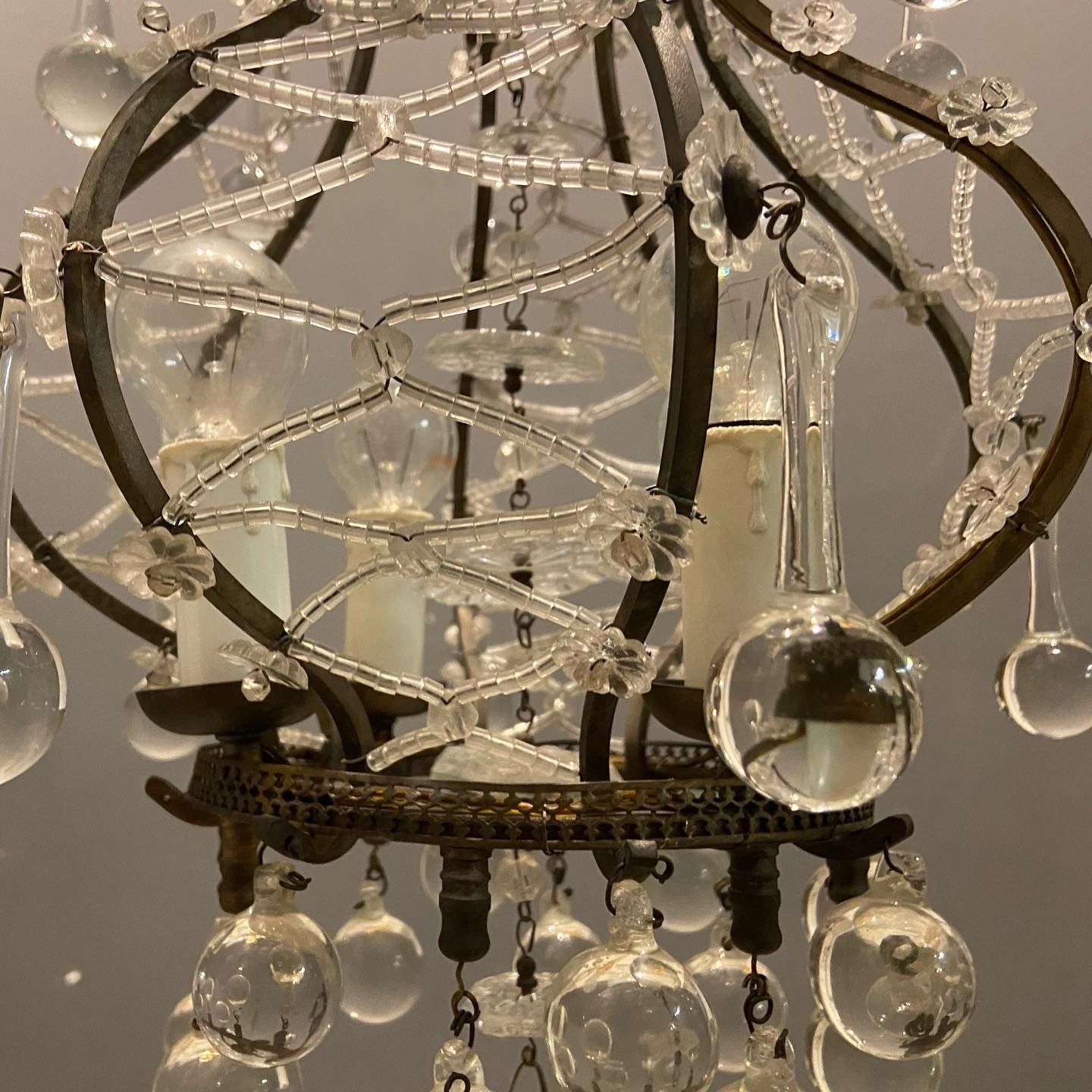 Vintage Italian Murano Glass Drop Light Pendant photo Lighting